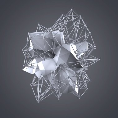 Kristal yapı arka planı. 3d illüstrasyon, 3d canlandırma.