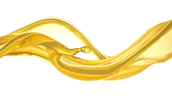 Salpicadura de aceite. Ilustración 3d, representación 3d . — Foto de Stock