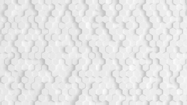 Bal petekleri ile beyaz arka plan. 3d illüstrasyon, 3d canlandırma.