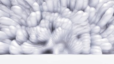 Çizgiler ve dalgalarla soyut bir arkaplan. 3d illüstrasyon, 3d canlandırma.