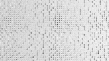 Bal petekleri ile beyaz arka plan. 3d illüstrasyon, 3d canlandırma.