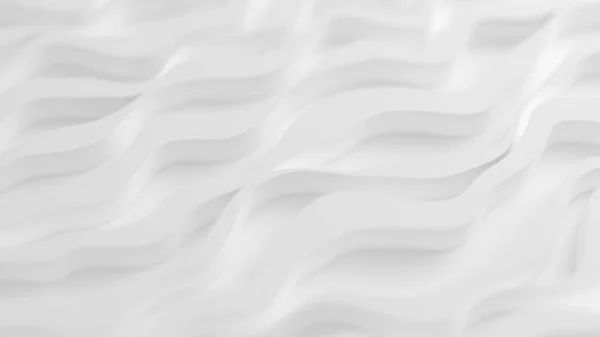 Fundo de onda branca. Ilustração 3d, renderização 3d . — Fotografia de Stock