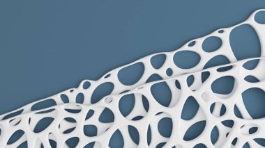Beyaz örgü arka planı. 3d illüstrasyon, 3d canlandırma.