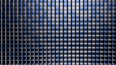 Altıgenli mavi metalik arka plan. 3d illüstrasyon, 3