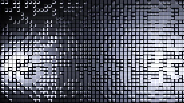Modré černé kovové pozadí s šestiúhelníky. 3D ilustrace, 3 — Stock fotografie