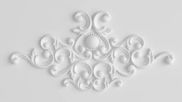 Luxury gypsum decoration element, wall concept stucco, interior — Stock Photo, Image