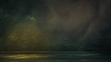 Endüstriyel Grunge stüdyo içi. 3d illüstrasyon, 3d canlandırma.