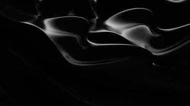 Örtülü güzel bir siyah arkaplan. 3d illüstrasyon, 3d ren