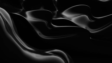 Güzel bir siyah arka plan ve bir kız. 3d illüstrasyon, 3d canlandırma.