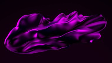 Güzel bir menekşe kumaşla soyut bir arkaplan. 3d illüstrati