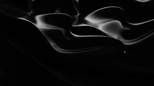 Beautiful black background with drapery. 3d illustration, 3d ren — Stockfoto