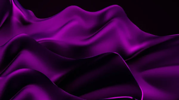 Abstracte achtergrond met een prachtige violette doek. 3d ter illustratie — Stockfoto
