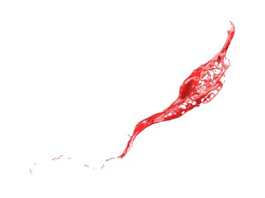 Kırmızı boya lekeleri beyaz arka planda izole edilir. 3D ima