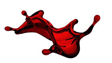 Bir yudum şarap. 3d illüstrasyon, 3d canlandırma.
