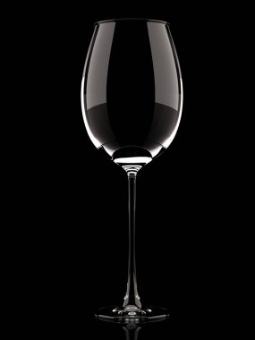 Şarap için bir bardak. 3d illüstrasyon, 3d canlandırma.