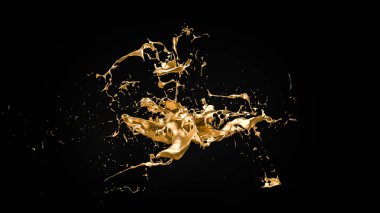 Bir tutam altın. 3d illüstrasyon, 3d canlandırma.