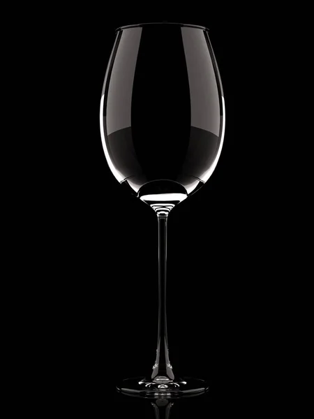 Glas voor wijn. 3d illustratie, 3d weergave. — Stockfoto
