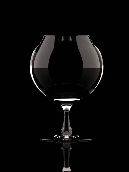 Glas voor wijn. 3d illustratie, 3d weergave. — Stockfoto