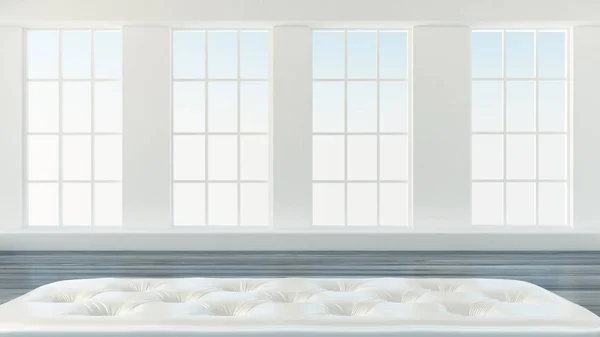 White interior room. 3d illustration, 3d rendering. — Stockfoto