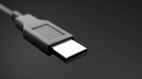 Koncepcja portu Usb. Ilustracja 3D, renderowanie 3D. — Zdjęcie stockowe