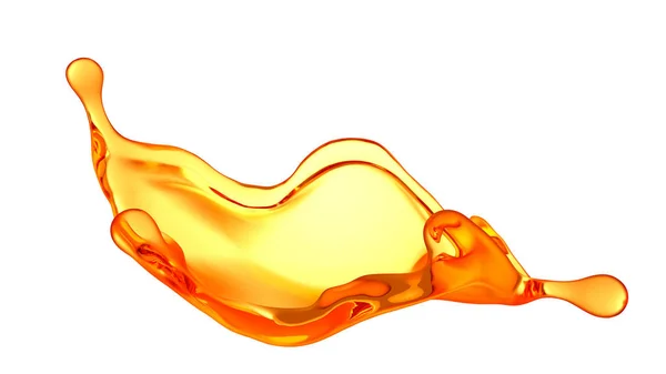 A splash of orange juice. 3d illustration, 3d rendering. — Stock Photo, Image