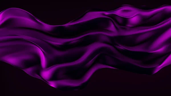 Fond abstrait avec un beau tissu violet. Illustration 3d, rendu 3d . — Photo