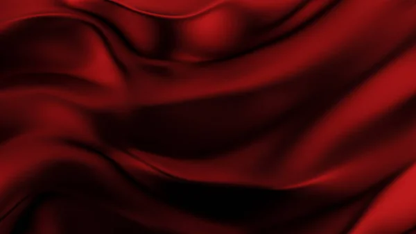 Sfondo astratto con bel panno rosso. Illustrazione 3d, rendering 3d . — Foto Stock
