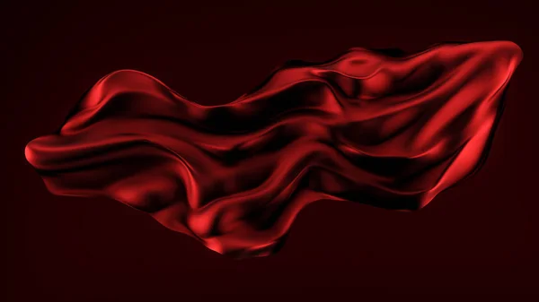Abstract background with beautiful red cloth. 3d illustration, 3d rendering. — Stock Photo, Image