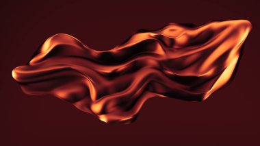 Güzel kırmızı kumaşlı, soyut bir arka plan. 3d illüstrasyon, 3