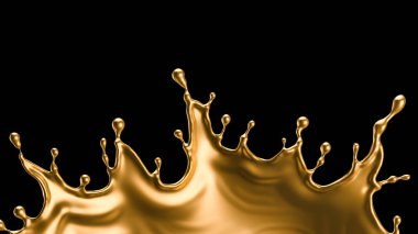 Bir tutam altın. 3d illüstrasyon, 3d canlandırma.