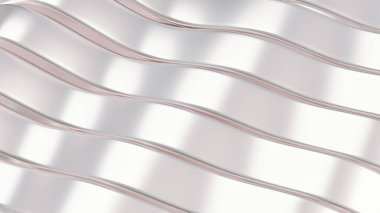 Pürüzsüz hatları olan güzel beyaz bir arka plan. 3d illüstrasyon, 3d canlandırma.
