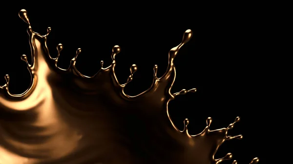 신비하고, 아름답고, 화려 한 금덩어리. 3D 삽화 , 3D 렌더링. — 스톡 사진
