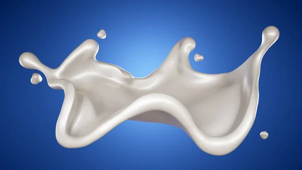 Bir tutam süt. 3d illüstrasyon, 3d canlandırma. — Stok fotoğraf