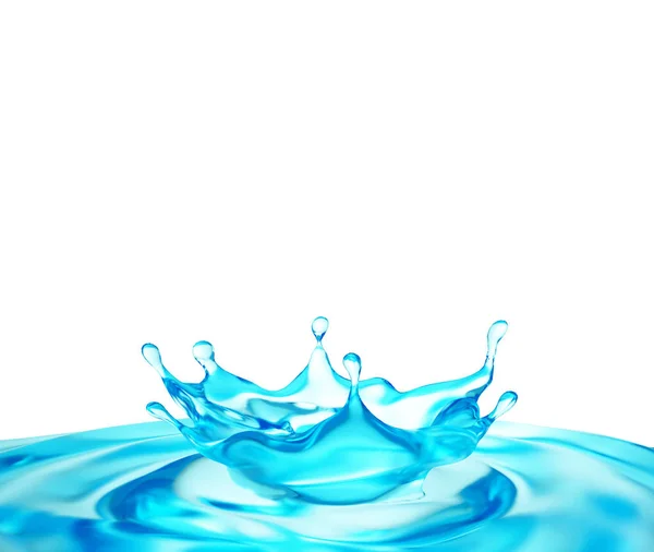 Splash de água. Ilustração 3d, renderização 3d . — Fotografia de Stock