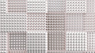 Kalıplı altın arkaplan. 3d illüstrasyon, 3d canlandırma.