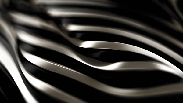 Fundo preto e branco com linhas. Ilustração 3d, renderização 3d . — Fotografia de Stock