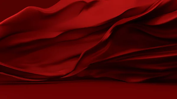 Роскошный красный фон с вырезанной красной тканью — стоковое фото