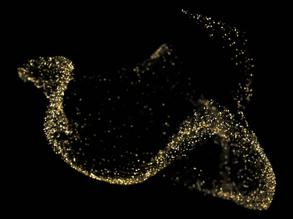 Glitter black background. 3d illustration, 3d rendering.