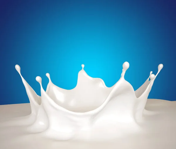 Tasty, sweet milk background with a splash, 3d illustration, 3d