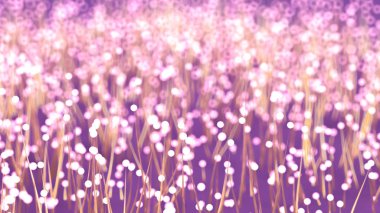 Harika çiçekler. 3d illüstrasyon, 3d canlandırma.