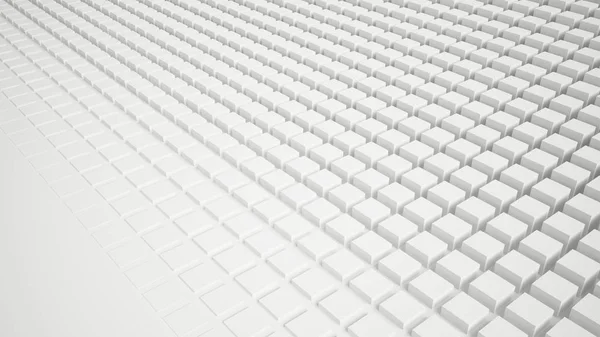 Fondo abstracto blanco con formas de cubo. Ilustración 3d, representación 3d . — Foto de Stock