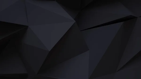 Czarne tło abstrakcyjne z trójkątnymi kształtami. ilustracja 3D, renderowanie 3D. — Zdjęcie stockowe