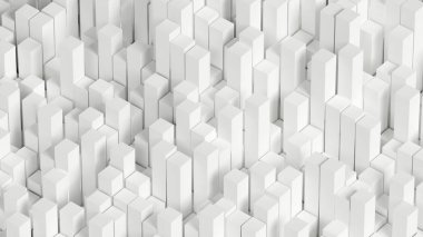 Küp şekillerle beyaz arka plan. 3D Resim, 3d render.