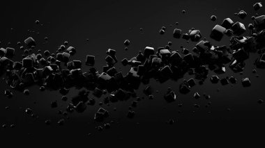 Soyut şekil arkaplanı. 3d illüstrasyon, 3d canlandırma.