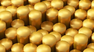 Altın arka plan ile soyut resimler. 3D Resim, 3d render.