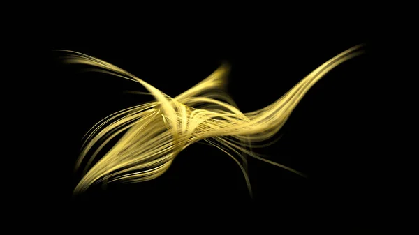 Abstrato fractal ouro. Ilustração 3d, renderização 3d. backgro — Fotografia de Stock