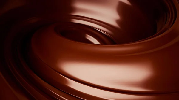 Splash, a stream of chocolate. 3d illustration, 3d rendering. — 스톡 사진