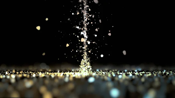 Le flux de particules lumineuses. Illustration 3d, rendu 3d . — Photo