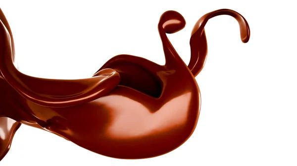 Un soupçon de chocolat noir. Illustration 3d, rendu 3d . — Photo