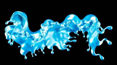 Bir parça metal. 3d illüstrasyon, 3d canlandırma.